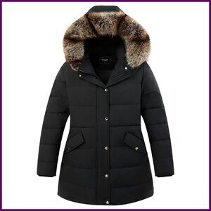 Plus Size Down Parka Coat | Windproof Waterproof Winter Jacket